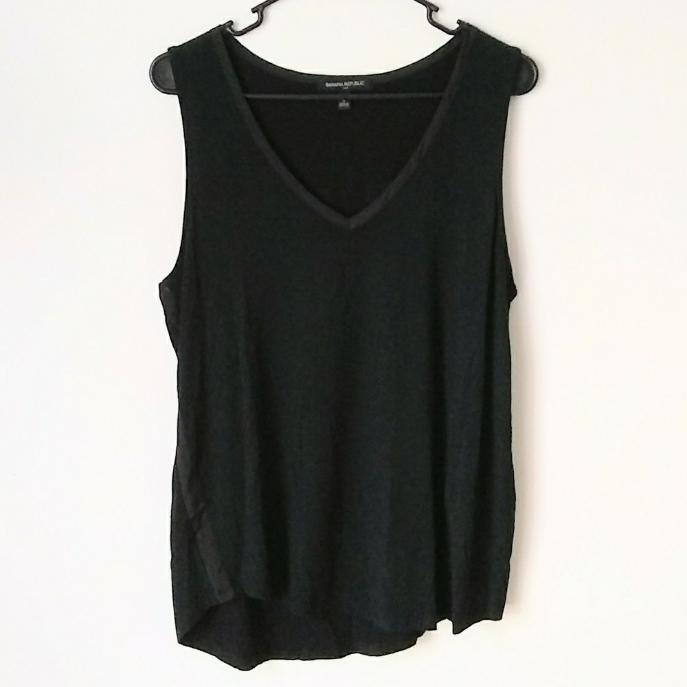 Banana Republic Black V-neck Tank Top